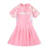 Traje de baño para niños 2023 Nuevo estilo Ins para niñas Traje de baño de una pieza con protección solar Traje de baño de secado rápido para niñas para aguas termales Mangas largas