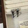 Moda Argola de Prata Novo Desenho Animado Fofo Gato Preto Doce Simples Estiloso Criativo Brincos Femininos