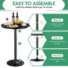 Mesa Redonda Alta para Bar com Cadeiras Casuais Simples para Café Criativo Transfronteiriço, Loja de Chá com Leite, Mesa e Cadeiras para Pátio/Varanda