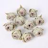 Flores Artificiais, Flores Artificiais, Arranjo de Cena, Estilo Retrô, Cabeças de Rosa com Borda Queimada, Materiais DIY, Flores de Casamento, Decoração de Casa