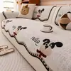 2026 Nuevo Cojín Universal para Sofá de Todas las Estaciones Chenilla Dibujos Animados Perrito Estilo Lujo Ligero Funda Fija Antideslizante para Sofá