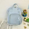 Insignia Transparente Estilo Japonés Mochila de Anime Bolso Tote Casual para Chicas Bolso Escolar Versátil para Estudiantes de Secundaria