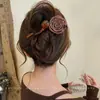 Pinza para el Cabello Retorcida de Rosa para Mujer 2026 Nueva Pinza de Alto Gama para Peinados Recogidos, Pinza para la Parte Posterior de la Cabeza, Pinza Recta, No Presiona la Cabeza