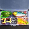 Conjunto de Iscas Artificiais para Pesca, 40 Peças, Isca Artificial Vib, Lantejoulas, Anzóis de Pesca, Vara de Pesca com Isca, Combinação de Iscas Artificiais