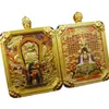 [Modelo de Bestia Dorada Tragadora] Tanka del Monte Wutai Plaza de los Cinco Ancianos Ocho Deidades Guardianas Colgante Amuleto de Buda Collar Hecho a Mano
