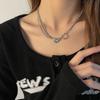 Collar de amor con piedra lunar y diseño de nicho para mujer, ligero, lujoso, estilo hip hop, Spice Girl, lleno de accesorios de diamantes, cadena de clavícula que combina con todo.