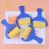 Panwenbo 4 Rodillos Sello de Esponja Pincel de Esponja Pincel de Bordes Creativo DIY Materiales de Arte para Niños y Estudiantes