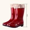 Botas de lluvia para hombre y mujer de media caña con suela gruesa resistente al desgaste, impermeables, antideslizantes, para construcción, sobrecalzado, zapatos de goma
