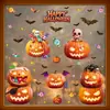 Decorações de Halloween: teia de aranha, adesivos eletrostáticos de fantasma, arranjo de cena para vitrine de shopping, abóbora, morcego, adesivos de vidro