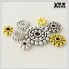 Pulsera de cuentas espaciadoras de copo de nieve chapadas en aleación plateada de Xizang para venta al por mayor, cuentas para pulseras, accesorios de joyería DIY, cuentas sueltas