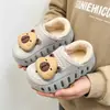 Pantuflas de Algodón para Niños para Otoño e Invierno, Impermeables y Cálidas para Niños, Antideslizantes para Interiores para Niñas, de Dibujos Animados para Bebé con Cubierta de Talón, para Uso en Exteriores