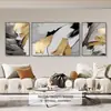 Pintura Decorativa para Sala de Estar de Arte Abstracto Mural Moderno Simple para Fondo de Sofá Triple Pintura Colgante de Lujo de Alta Gama