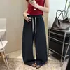 Calça Grossa de Perna Larga com Forro de Fleece para Mulheres, Novo Estilo Inverno 2026, Caimento Solto Petite, Calça Casual Emagrecedora, Calça Reta de Caxemira