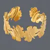 Fornecimento Exclusivo Transfronteiriço de Pulseiras Abertas Irregulares Estilo Europeu e Americano, Aço Inoxidável Galvanizado a Ouro Real 18K, Pulseiras Femininas de Luxo Leve Atacado