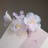 Atmósfera Super de Hada, Pasador de Flor Rosa Puro y Deseable, Accesorio para el Cabello con Borla de Flor Fresca para Permanente, Nuevo Adorno para el Cabello Elegante Estilo Chino Hanfu
