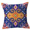 Exclusivo Transfronterizo para Funda de Almohada de Peluche Geométrica Azul Simple Tela para el Hogar Cojín de Sofá Diseño de Funda de Cojín