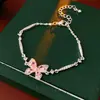 Pulsera con Colgante de Mariposa de Circonita Fresca y Dulce, Lujo Ligero, Gama Alta, Diseño de Pulsera Exquisito, Joyería de Nicho al por Mayor