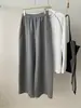 Pantalones Casuales Curvos de Algodón Modal Otoño para Mujer 2026 Versión Coreana de Otoño Adelgazantes de Cintura Alta Caídos Largos hasta el Suelo Pantalones de Chándal Casuales
