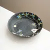Tinta Pedra Negra Osmanthus Coelho Segurando a Lua Suporte de Chaleira Conjunto de Chá Cerâmico Doméstico Peças de Reposição Suporte de Chaleira Prato de Lanche Chinês de Alto Valor Porta-copos