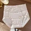A7295 Nueva Ropa Interior de Modal con Encaje de Hada Otoñal para Mujer de Cintura Alta Transpirable Suave Algodón Puro Entrepierna Extendida 10A