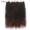 Peluca de fibra química africana Trenzas de caja Rizado bohemio Trenza de aire de tres hebras Trenza de ganchillo de concubina