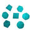 Juego de Siete Dados Poliedros Sintéticos Luminosos Color Azul Cielo con Números Grabados para Juegos de Rol TRPG