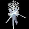 Varinha Mágica de Natal Transfronteiriça, Laço de Floco de Neve Frozen Adereços de Decoração de Festa, Suprimentos para Apresentação de Palco