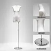 Pendente modelo de corpo plano mão peito plano figura de meio corpo adereços vitrine de loja de roupas corpo humano falso suporte de exibição de corpo inteiro roupas femininas