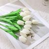 Ramo de tulipán de imitación con tacto de PU, decoración del hogar, flores para boda, accesorios de fotografía, mini tulipán, precio al por mayor