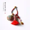 Chaveiro de borla de hortênsia colorida feito à mão, novo pingente pequeno de conta de cristal estilo chinês, pingente de bolsa, mini acessório de borla