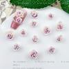 Nuevos accesorios para decoración de uñas de flor suave con punto de tres colores, luciérnaga, teñido luminoso, mariposa, camelia, accesorios para decoración de uñas al por mayor