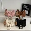 Bolso de Hombro de Invierno Estilo Coreano Retro Artístico Lazo Bolso de Mujer Moderno Fresco Casual Bolso Tote Cruzado