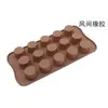 Forma Redonda de Flor com 15 Furos para Chocolate para Uso no Forno, Forma de Bandeja de Gelo para Pudim de Chocolate, Forma de Chocolate para Assar