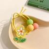 Diadema Coreana Dulce de Flores para Niños Banda para el Cuero Cabelludo con Bola para Cola de Caballo para Niña Accesorios para el Cabello al Mayoreo