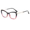Europa y Estados Unidos nuevo armazón de TR espejo plano Moda Ojo de Gato armazón de gafas pata de metal nicho personalidad armazón de gafas