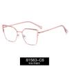 81563 Nuevos Lentes Anti-luz Azul para Mujer Fábrica en stock Venta al por Mayor Comercio Exterior Lentes Metálicos para Miopía