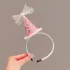 Tiara de Cabelo para Festa de Aniversário Infantil Acessório de Cabelo Princesa Fofa para Meninas Chapéu de Bebê de Um Ano Presilha Tiara Acessórios de Cabelo Presilha