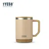 Taza de oficina de gran capacidad TYESO, taza de café de cerámica aislada con asa, vaso de agua de acero inoxidable para escritorio
