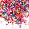 Cuentas de vidrio de colores mezclados al azar, con baño luminoso, cuentas de arroz esmerilado de color sólido, accesorios para pulseras de cuentas DIY