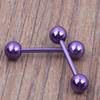 Bola de aço colorida 14g barra reta de aço inoxidável língua unha brinco industrial língua unha peito anel BODY JÓIAS