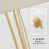 Nuevos Accesorios de Uñas Estilo Japonés Cadena Plana Fina Pequeña Dorada y Plateada Cadena de Perlas de Acero Cadena Metálica Tridimensional Accesorios Versátiles para Uñas