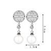 Aguja de Plata 925 Circonita Micro-Pavimentada Material de Cobre Perla Colorida Lujo Accesible Pendientes de Traje de Gama Alta Venta de Fábrica