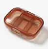 Pastillero Portátil ABS Transparente Sellado a Prueba de Humedad Mini Organizador de Pastillas para Viajes