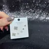 Combinação de Novos Brincos de Várias Peças S925 Luxo Acessível Design de Moda Brincos Zircônia Super Brilhante Joias Galvanizadas Ecologicamente Corretas
