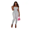 32742 Ropa de Mujer Transfronteriza Exportación Europea y Americana Ropa de Mujer Cuello Sin Mangas Corte Sexy Rayas Mono Ajustado para Mujer