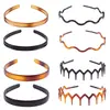 Zhuo Mingxia Variedad de Café Negro Fondo Ondulado Diademas Anchas Delgadas Diademas de Baño Diademas Unisex para Lavado de Cara Fabricante Venta al por Mayor