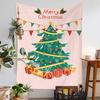 Desenho Infantil Árvore de Natal Pano Suspenso Han Estilo Pano Decorativo 2022 Tapeçarias de Natal Pano de Fundo Impressão Digital Pintura de Pano de Parede