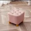 Banquillo Escandinavo de Lujo Accesible para Cambiarse los Zapatos en la Entrada de Casa para Ponerse los Zapatos Taburete Pequeño Mesa de Café Taburete Bajo Sillón de Tela Reposapiés