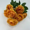 Ramo de 7 Piezas de Peonías Artificiales para Arreglos de Boda, Decoración del Hogar, Hotel y Restaurante