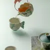 Taza de Té Personal de Cerámica con Flor de Narciso Pintada a Mano para Mujeres - Taza de Cata de Té de Alto Valor